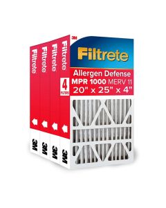 3M Filtrete 20x25x4 MERV 11 Furnace Filter (4-pack)